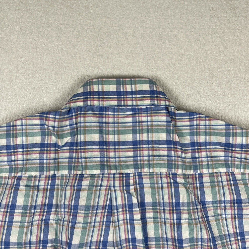 Peter Millar Shirt Mens Large Plaid Multicolor Pastel Party Office Casual Preppy - Picture 12 of 13